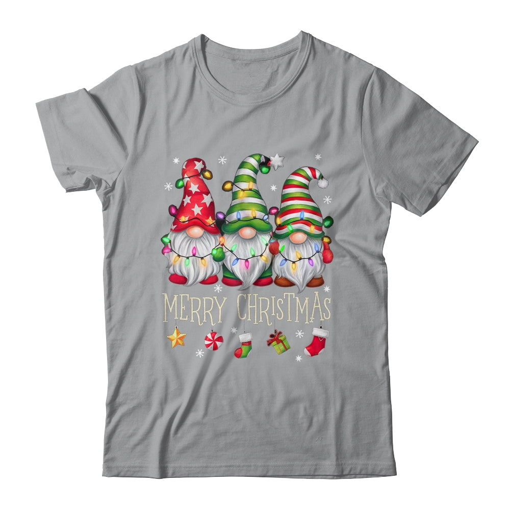 Cute Gnomes Merry Christmas Light Family Gnome Matching Xmas Shirt & Sweatshirt | siriusteestore