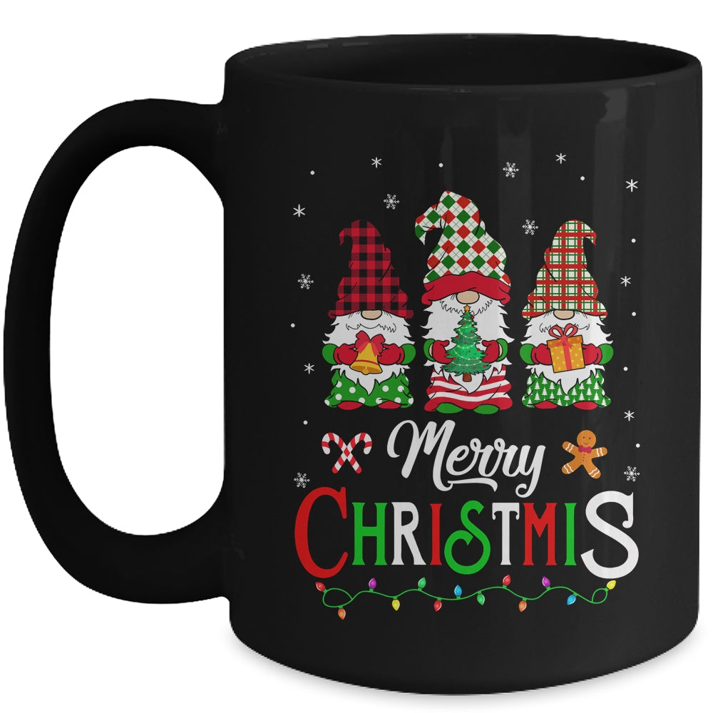 Cute Gnomes Merry Christmas Light Family Gnome Xmas Mug | siriusteestore