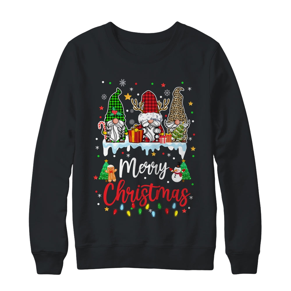 Cute Gnomes Merry Christmas Light Gnome Xmas Family Matching Shirt & Sweatshirt | siriusteestore