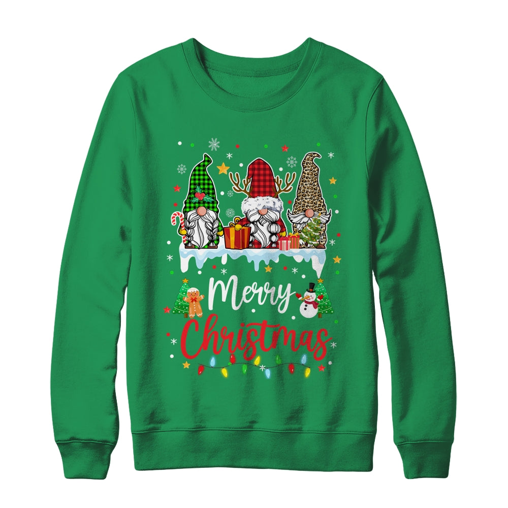 Cute Gnomes Merry Christmas Light Gnome Xmas Family Matching Shirt & Sweatshirt | siriusteestore
