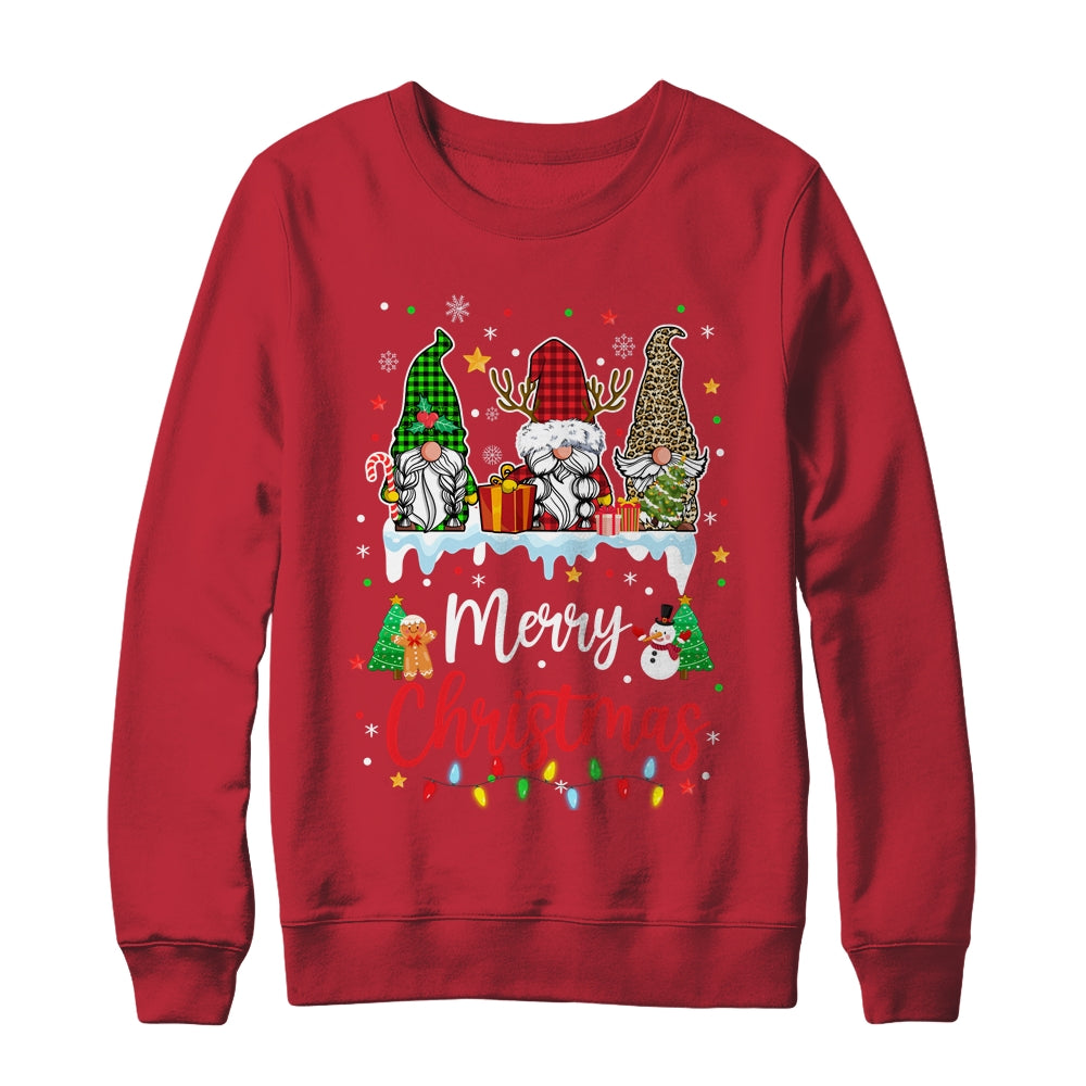 Cute Gnomes Merry Christmas Light Gnome Xmas Family Matching Shirt & Sweatshirt | siriusteestore