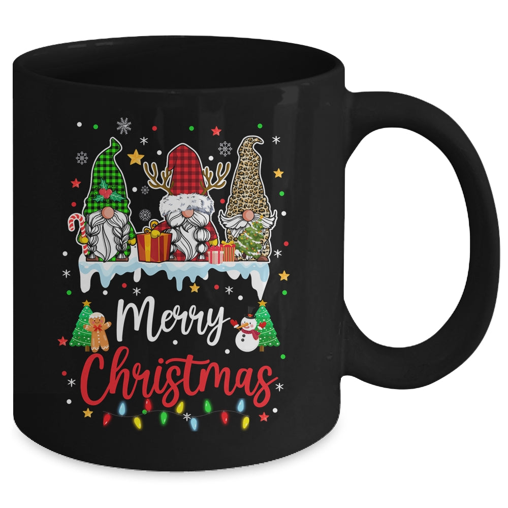 Cute Gnomes Merry Christmas Light Gnome Xmas Family Matching Mug | siriusteestore