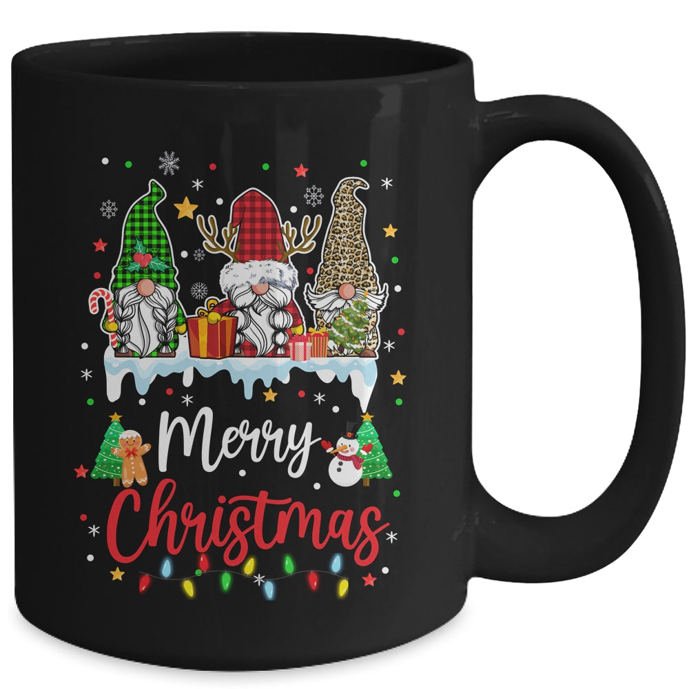 Cute Gnomes Merry Christmas Light Gnome Xmas Family Matching Mug | siriusteestore