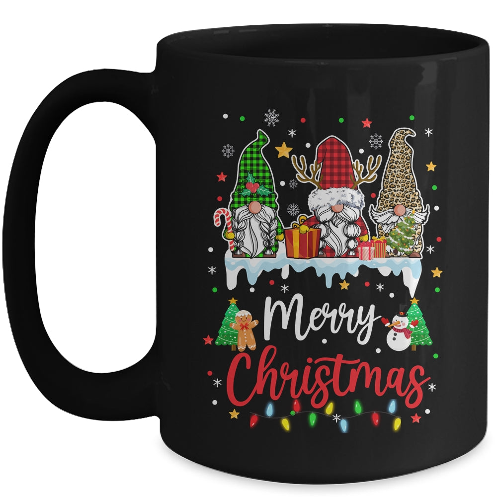 Cute Gnomes Merry Christmas Light Gnome Xmas Family Matching Mug | siriusteestore