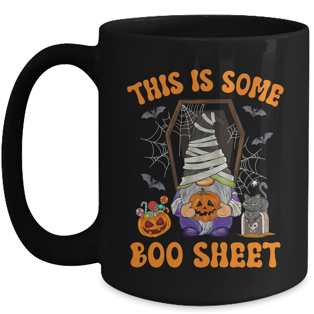 Cute Gnomes This Is Some Boo Sheet Halloween Pumpkins Ghost Mug | siriusteestore