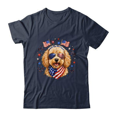 Cute Golden Doodle Patriotic Dog 4Th Of July Funny Dog Lover Shirt & Tank Top | siriusteestore