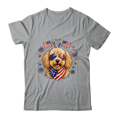 Cute Golden Doodle Patriotic Dog 4Th Of July Funny Dog Lover Shirt & Tank Top | siriusteestore