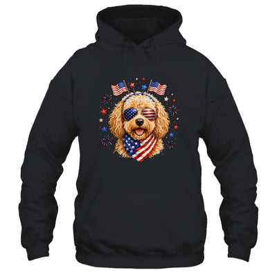 Cute Golden Doodle Patriotic Dog 4Th Of July Funny Dog Lover Shirt & Tank Top | siriusteestore