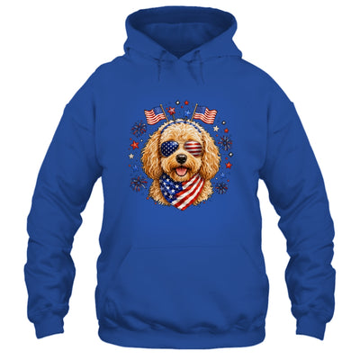 Cute Golden Doodle Patriotic Dog 4Th Of July Funny Dog Lover Shirt & Tank Top | siriusteestore