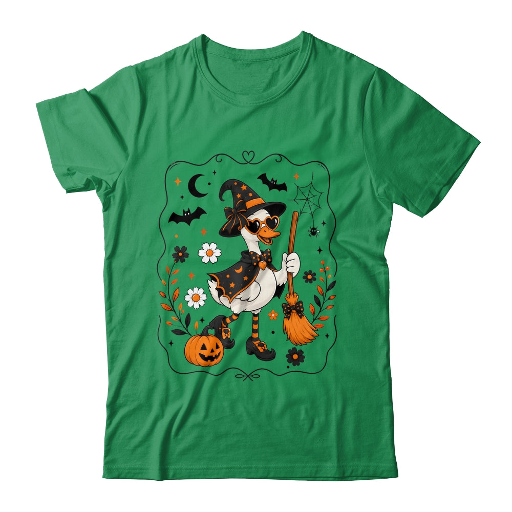 Cute Halloween Goose Coquette Witchy Vibes Fall Pumpkin Shirt & Sweatshirt | siriusteestore