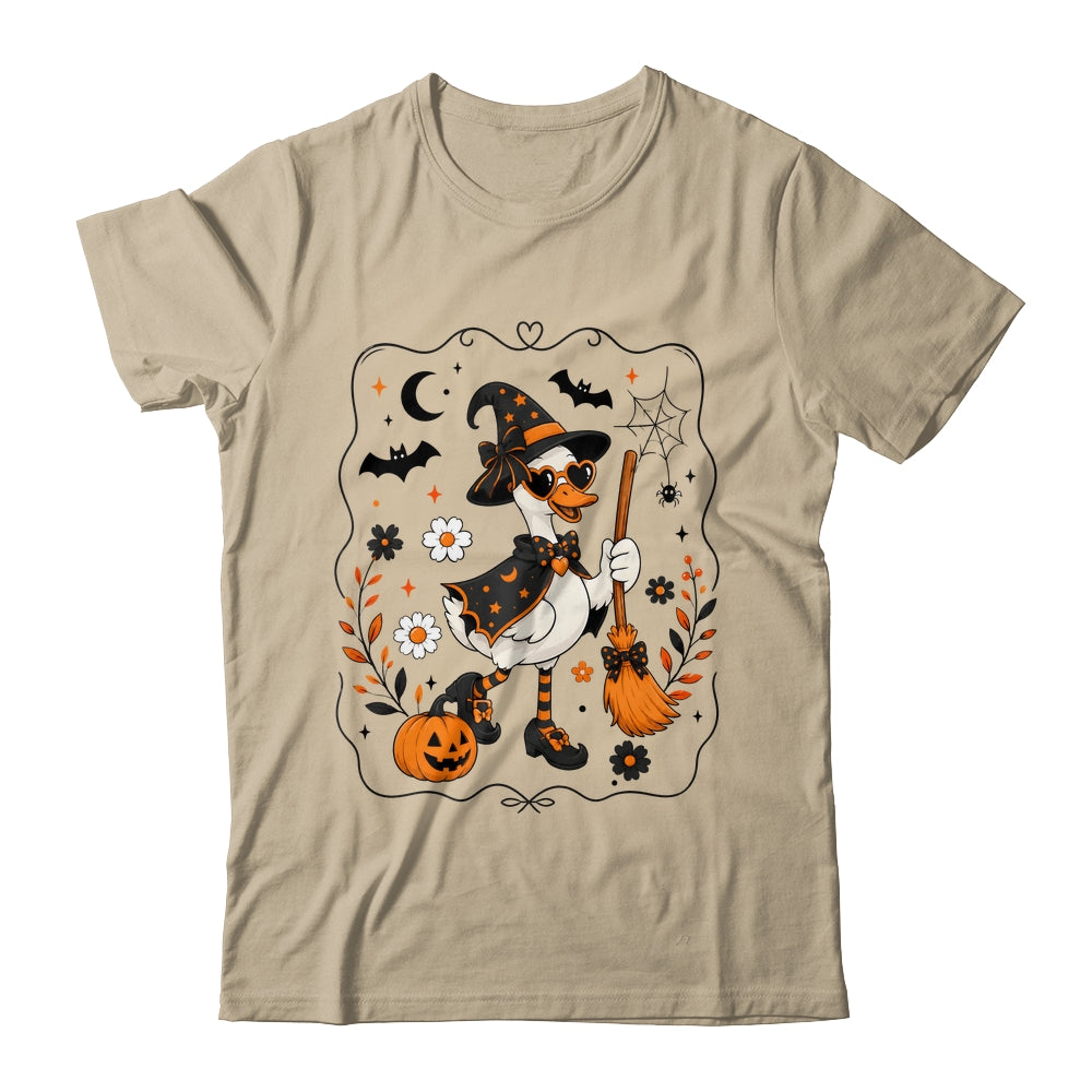 Cute Halloween Goose Coquette Witchy Vibes Fall Pumpkin Shirt & Sweatshirt | siriusteestore
