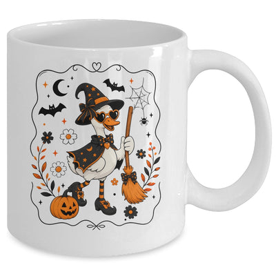 Cute Halloween Goose Coquette Witchy Vibes Fall Pumpkin Mug | siriusteestore