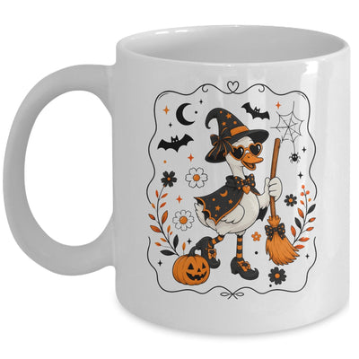 Cute Halloween Goose Coquette Witchy Vibes Fall Pumpkin Mug | siriusteestore