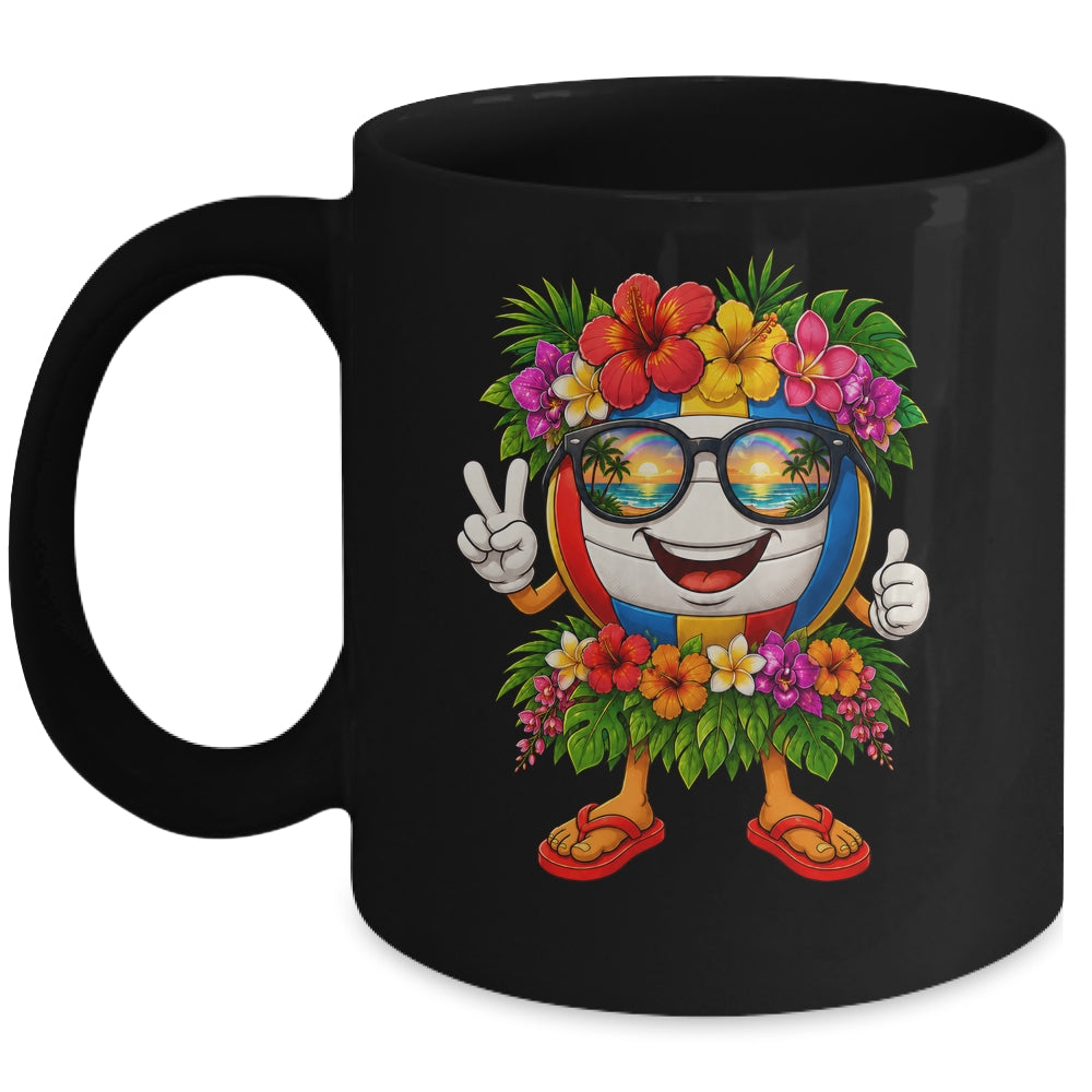 Cute Hawaiian Beach Volleyball Tropical Summer Vacation Mug | siriusteestore