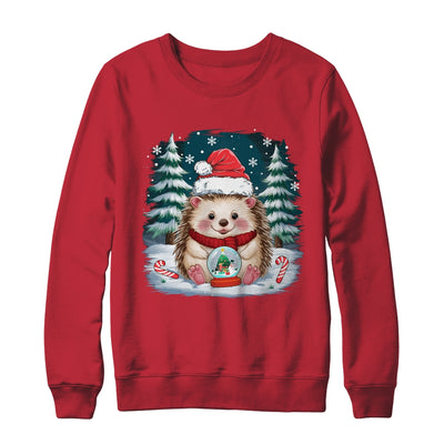 Cute Hedgehog Christmas Lights Santa Hat Xmas Men Women Kids Shirt & Sweatshirt | siriusteestore
