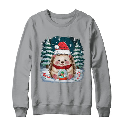 Cute Hedgehog Christmas Lights Santa Hat Xmas Men Women Kids Shirt & Sweatshirt | siriusteestore