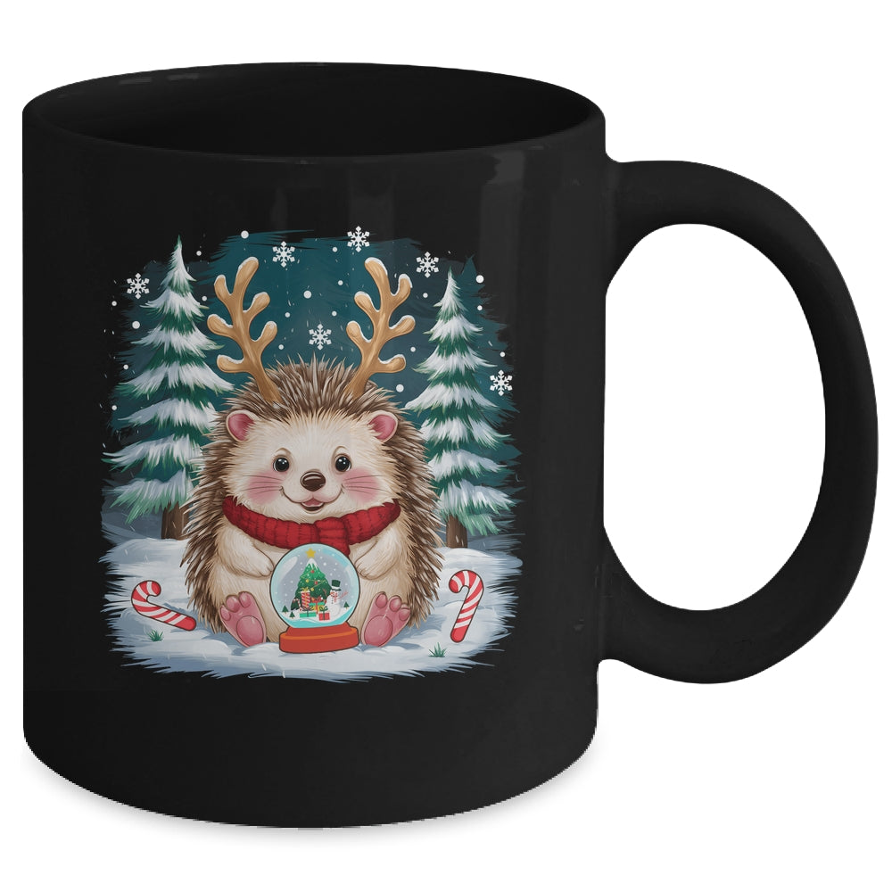 Cute Hedgehog Reindeer Christmas Xmas Men Women Kids Mug | siriusteestore