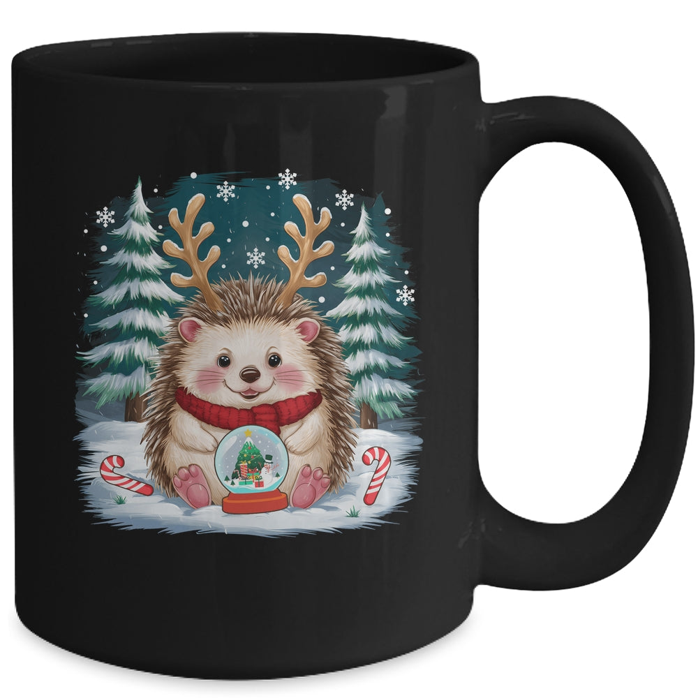 Cute Hedgehog Reindeer Christmas Xmas Men Women Kids Mug | siriusteestore