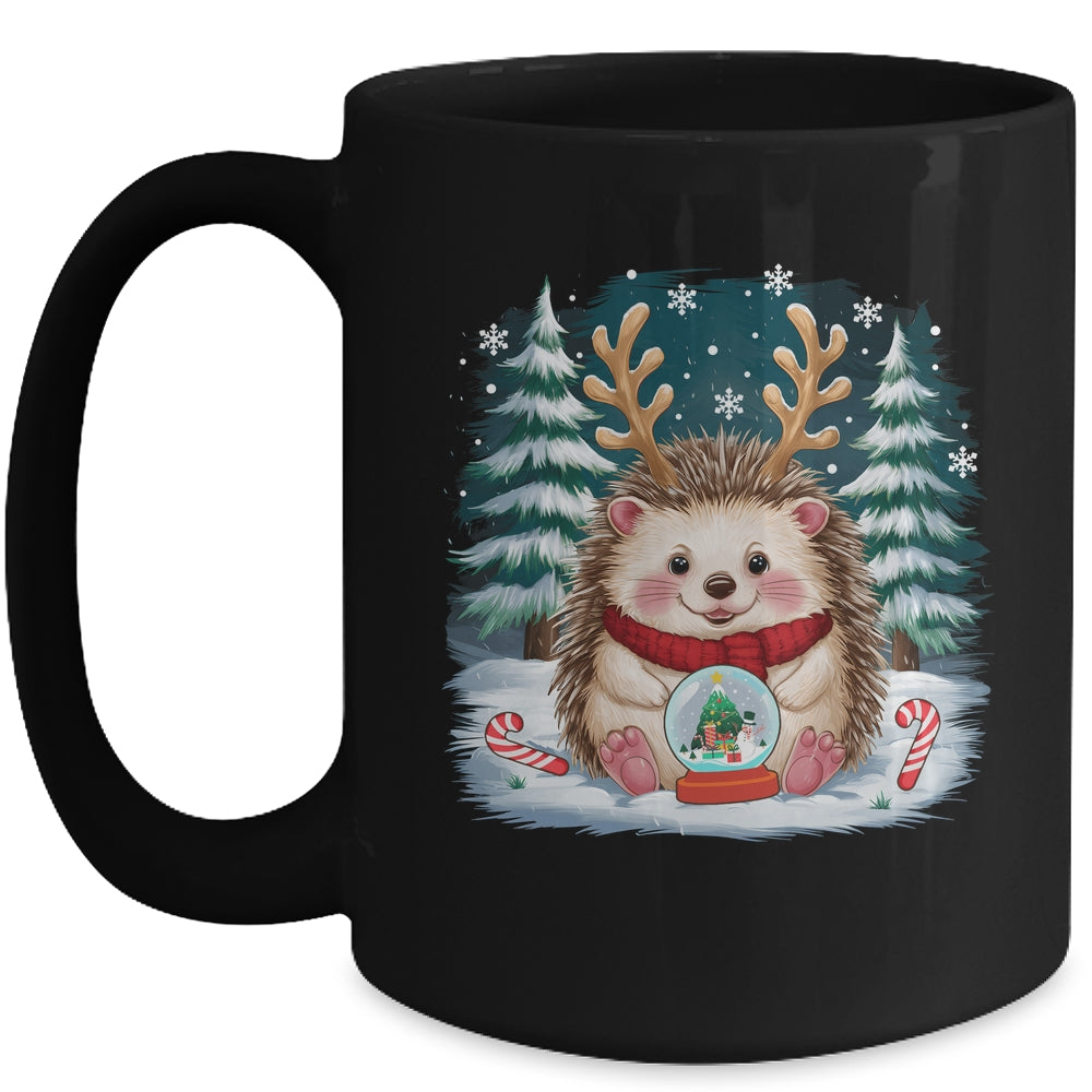 Cute Hedgehog Reindeer Christmas Xmas Men Women Kids Mug | siriusteestore