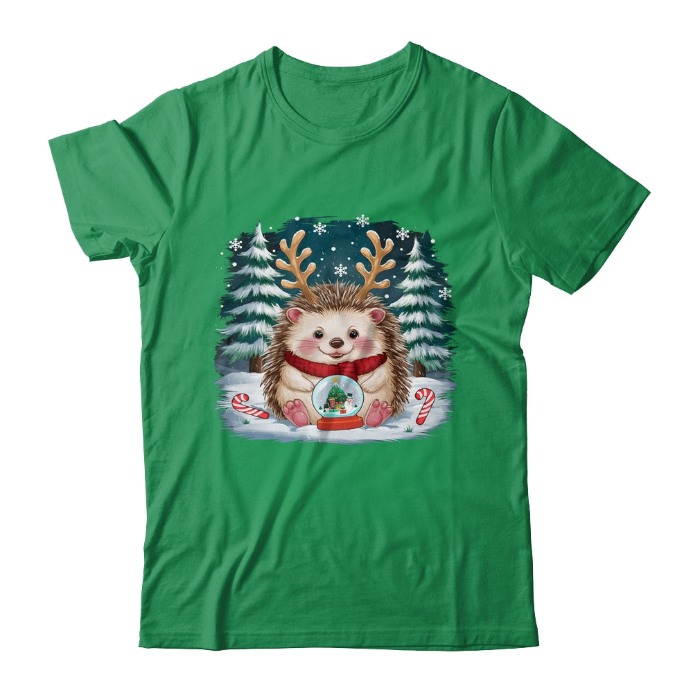 Cute Hedgehog Reindeer Christmas Xmas Men Women Kids Shirt & Sweatshirt | siriusteestore