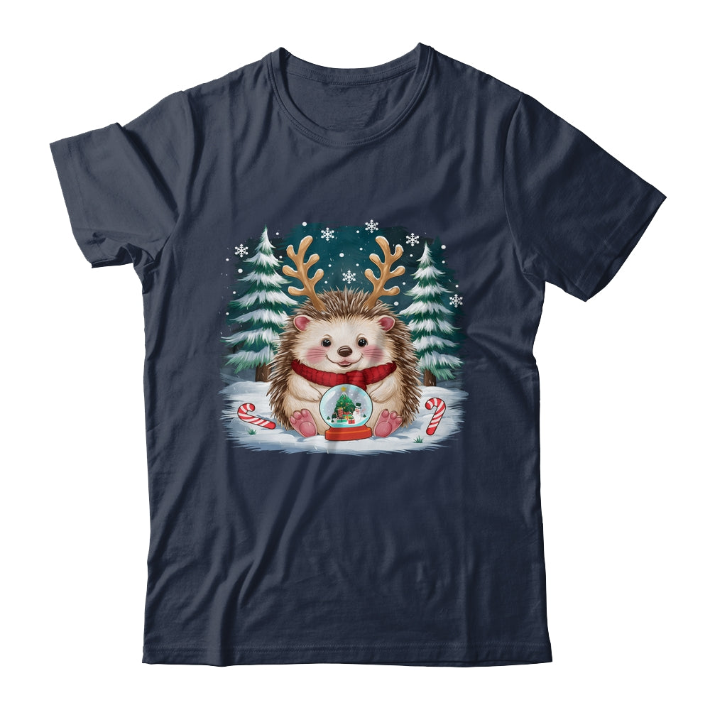 Cute Hedgehog Reindeer Christmas Xmas Men Women Kids Shirt & Sweatshirt | siriusteestore