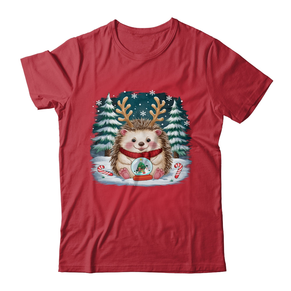 Cute Hedgehog Reindeer Christmas Xmas Men Women Kids Shirt & Sweatshirt | siriusteestore
