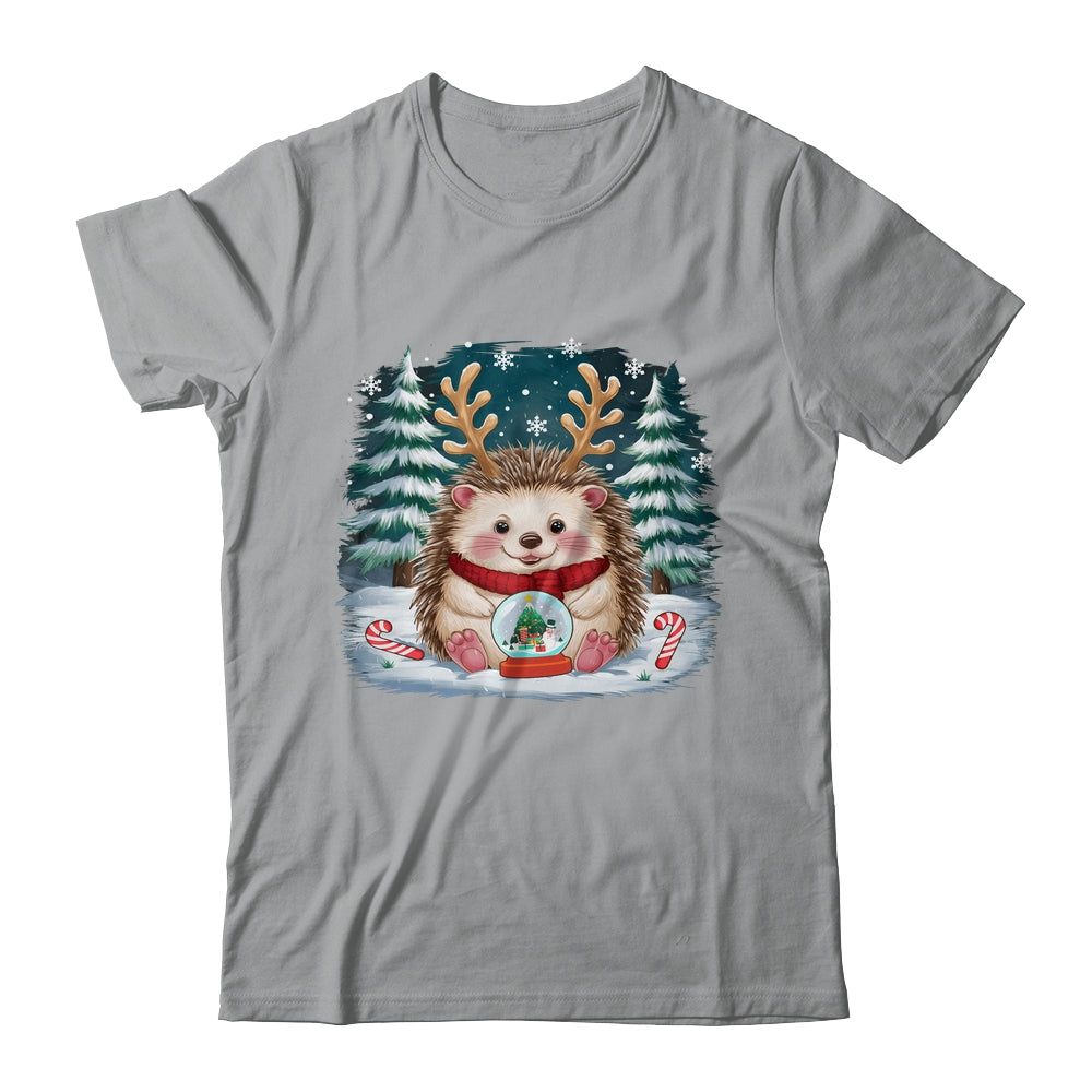Cute Hedgehog Reindeer Christmas Xmas Men Women Kids Shirt & Sweatshirt | siriusteestore