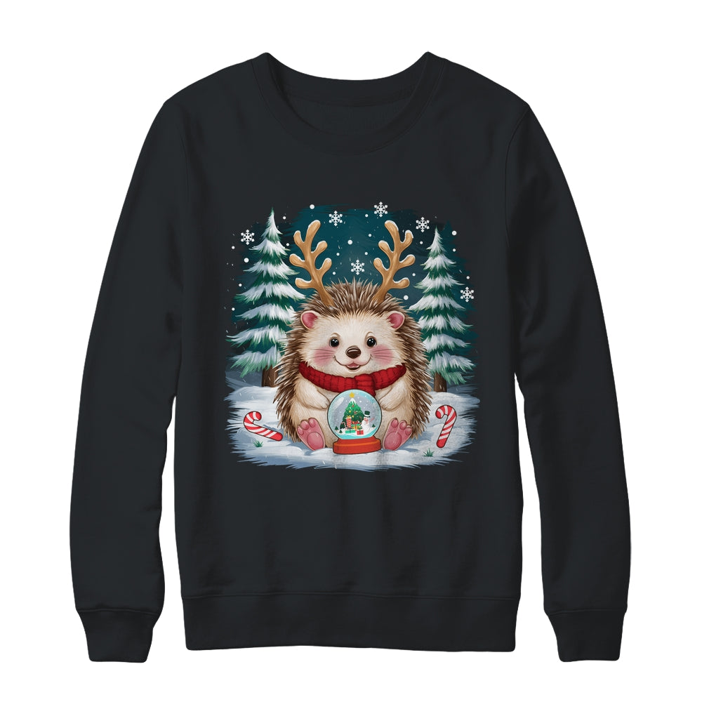 Cute Hedgehog Reindeer Christmas Xmas Men Women Kids Shirt & Sweatshirt | siriusteestore