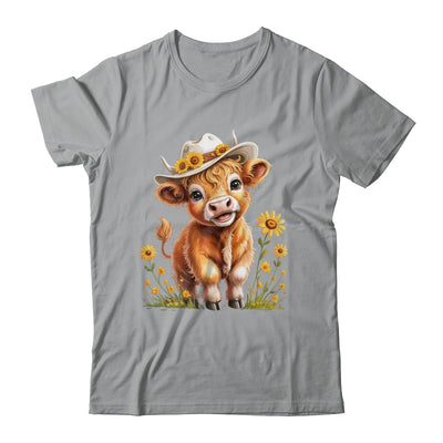 Cute Highland Cow Scottish Hairy Cattle Floral Women Girls Shirt & Tank Top | siriusteestore