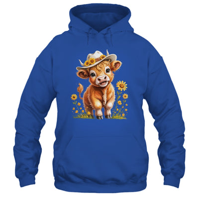 Cute Highland Cow Scottish Hairy Cattle Floral Women Girls Shirt & Tank Top | siriusteestore