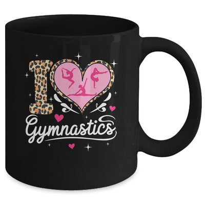 Cute I Love Gymnastics Leopard Print Women Girls Gymnast Mug | siriusteestore