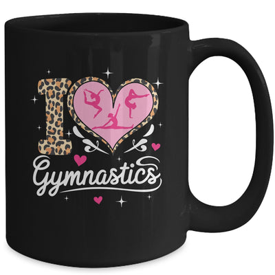 Cute I Love Gymnastics Leopard Print Women Girls Gymnast Mug | siriusteestore