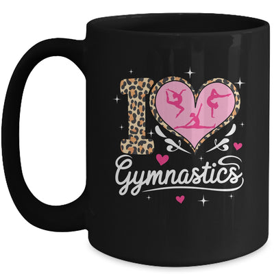 Cute I Love Gymnastics Leopard Print Women Girls Gymnast Mug | siriusteestore