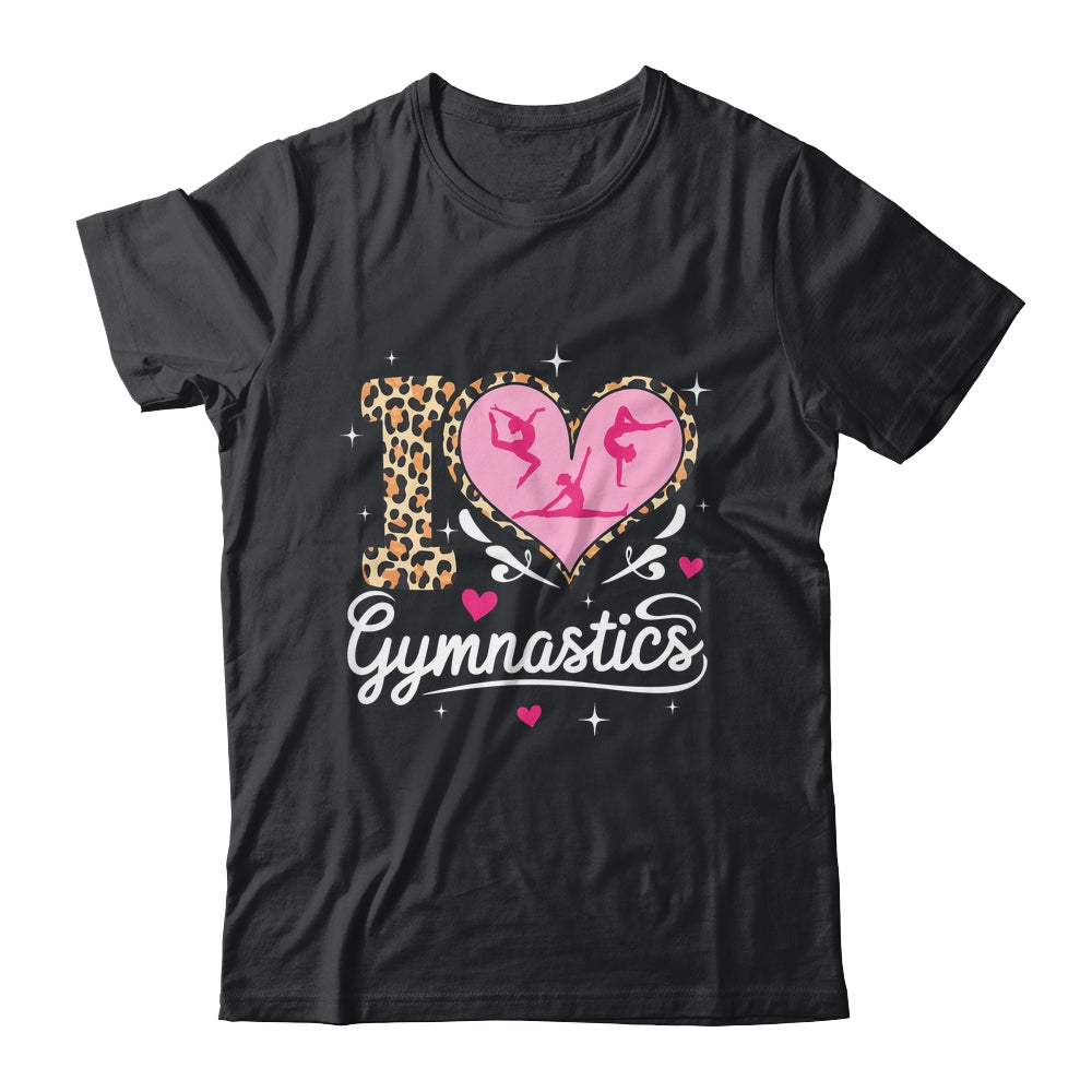 Cute I Love Gymnastics Leopard Print Women Girls Gymnast Shirt & Tank Top | siriusteestore