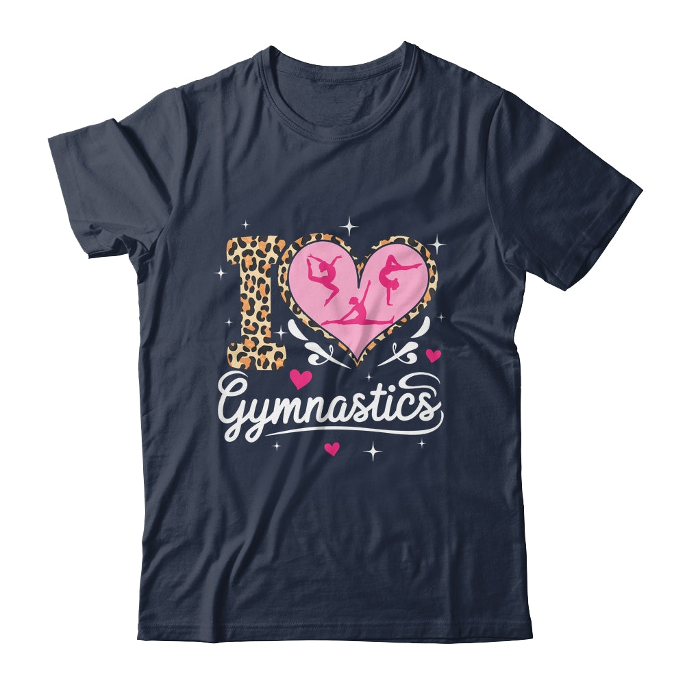 Cute I Love Gymnastics Leopard Print Women Girls Gymnast Shirt & Tank Top | siriusteestore