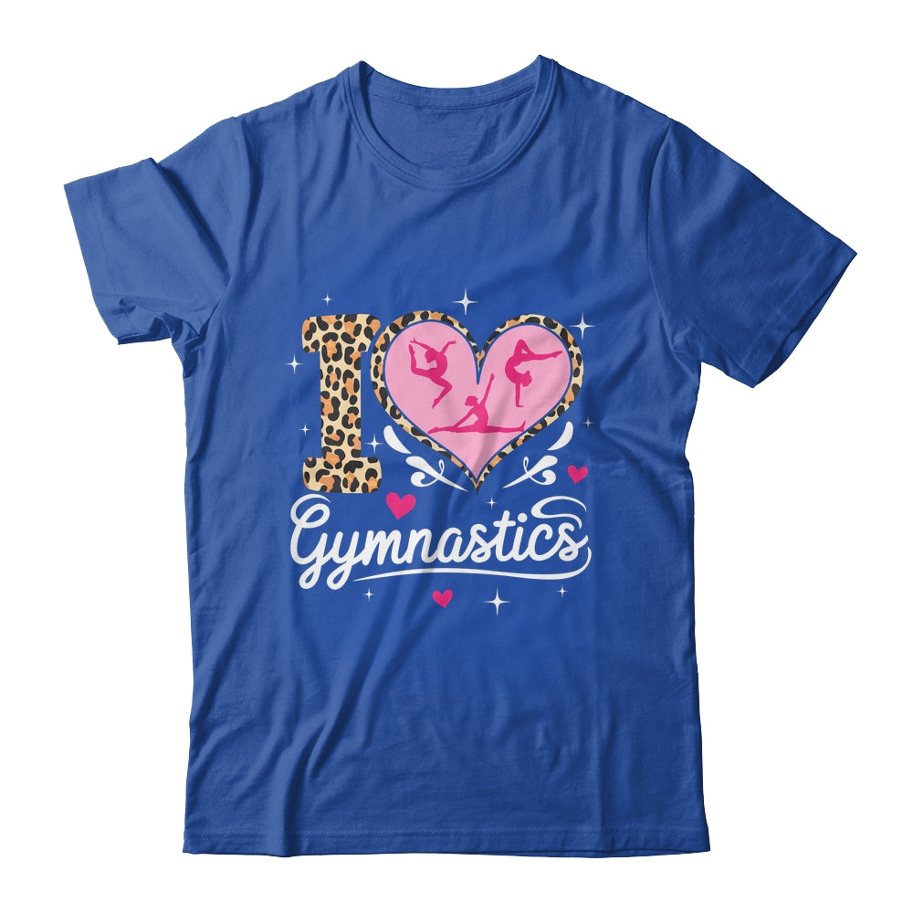 Cute I Love Gymnastics Leopard Print Women Girls Gymnast Shirt & Tank Top | siriusteestore