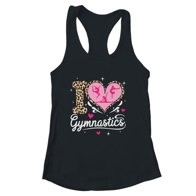 Cute I Love Gymnastics Leopard Print Women Girls Gymnast Shirt & Tank Top | siriusteestore