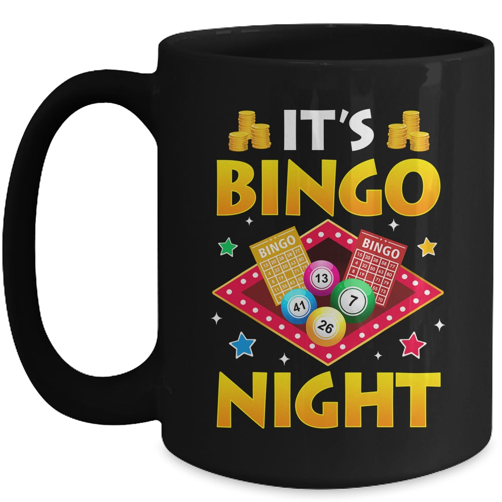 Cute It's Bingo Night Design For Men Women Casino Gambling Mug | siriusteestore