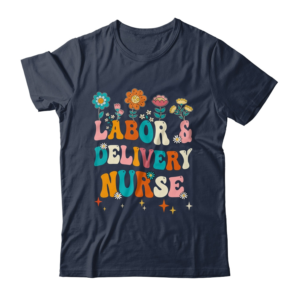 Cute Labor And Delivery Nurse For Women L&D Groovy Shirt & Hoodie | siriusteestore