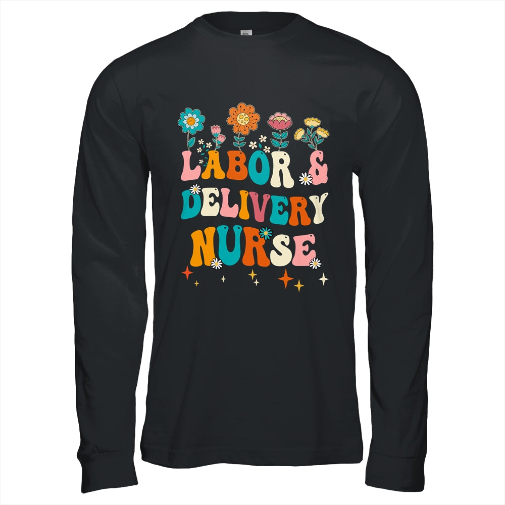 Cute Labor And Delivery Nurse For Women L&D Groovy Shirt & Hoodie | siriusteestore
