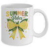 Cute Lemon Tropical Fruits Coquette Bow Summer Vibes Girl Mug | siriusteestore