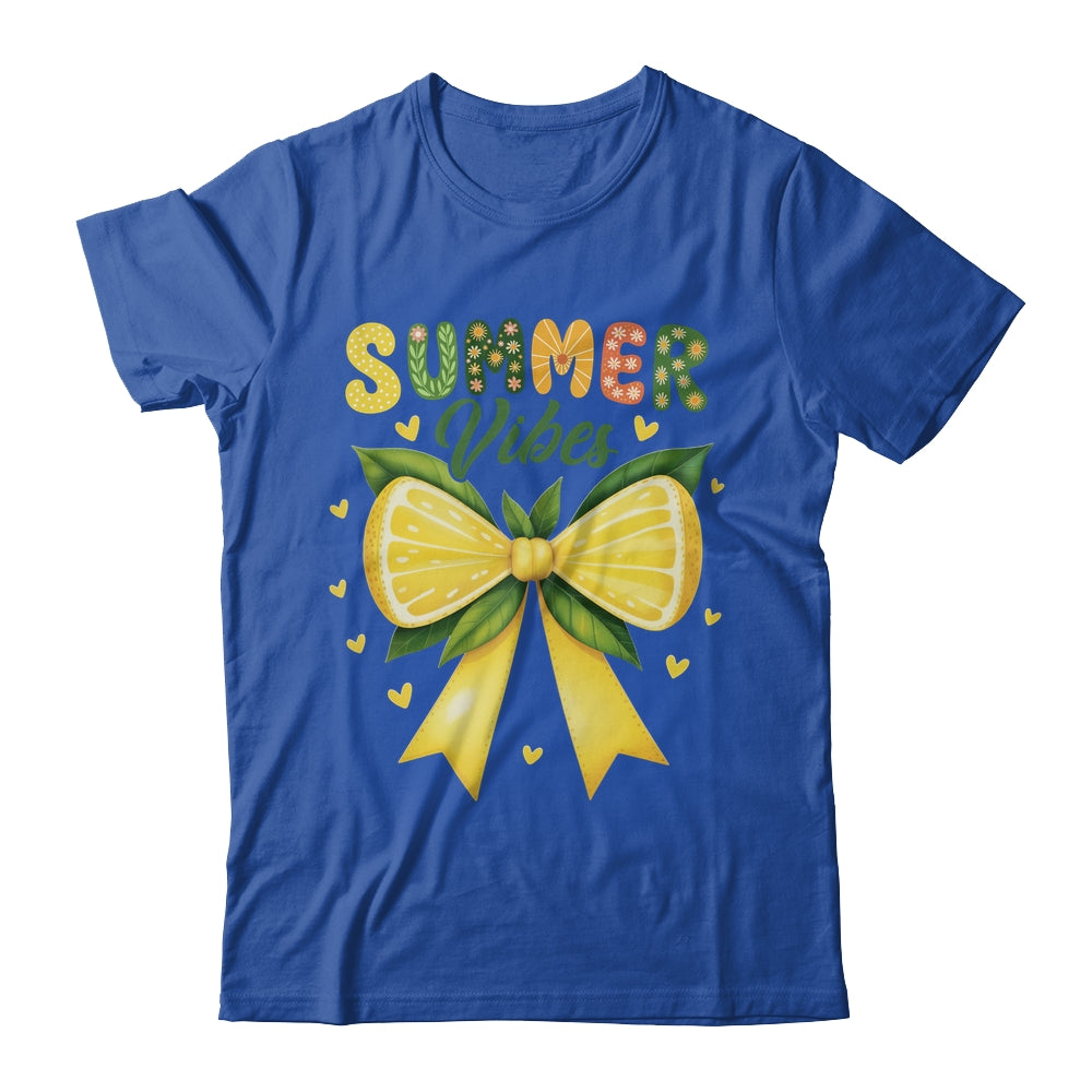 Cute Lemon Tropical Fruits Coquette Bow Summer Vibes Girl Shirt & Tank Top | siriusteestore
