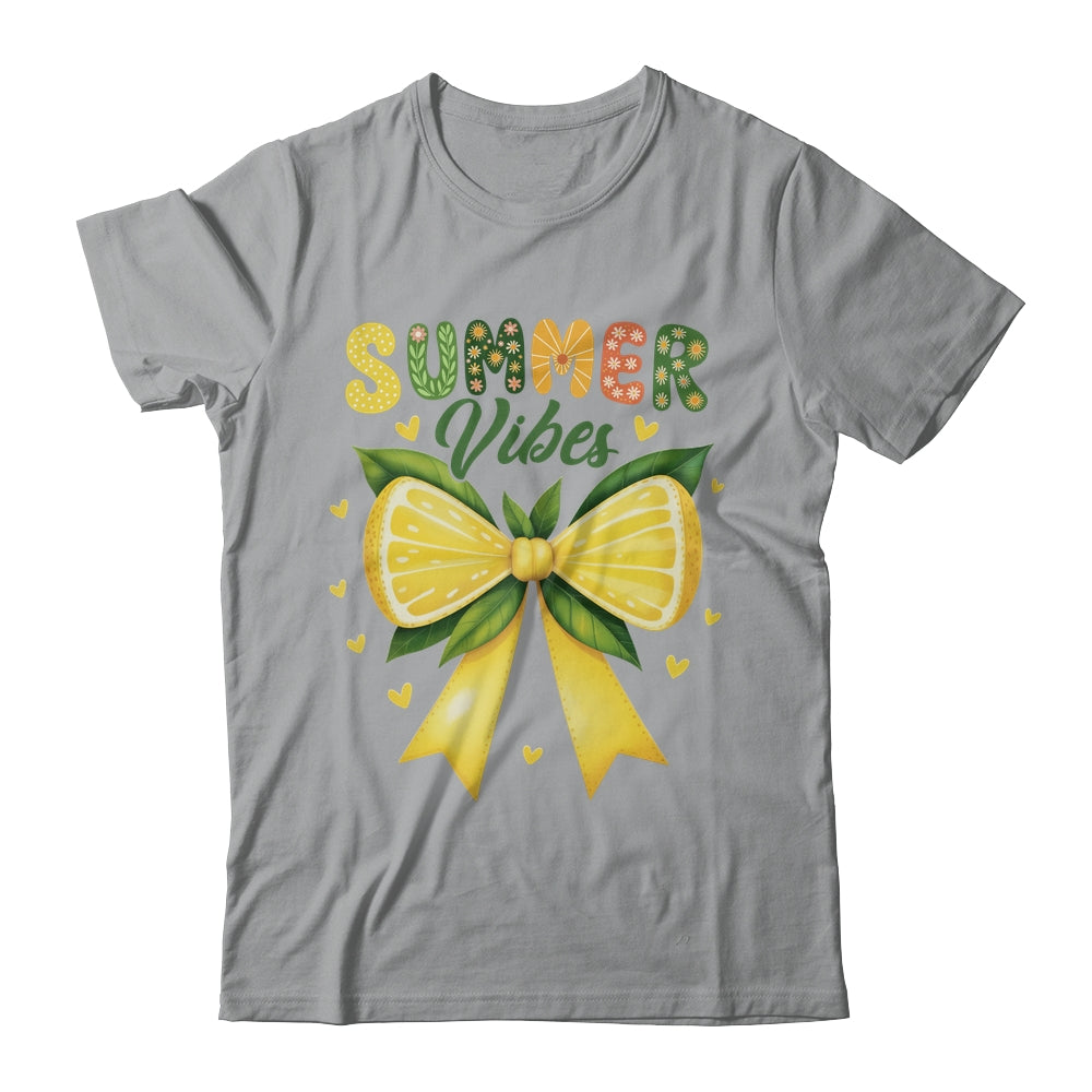 Cute Lemon Tropical Fruits Coquette Bow Summer Vibes Girl Shirt & Tank Top | siriusteestore