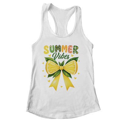 Cute Lemon Tropical Fruits Coquette Bow Summer Vibes Girl Shirt & Tank Top | siriusteestore