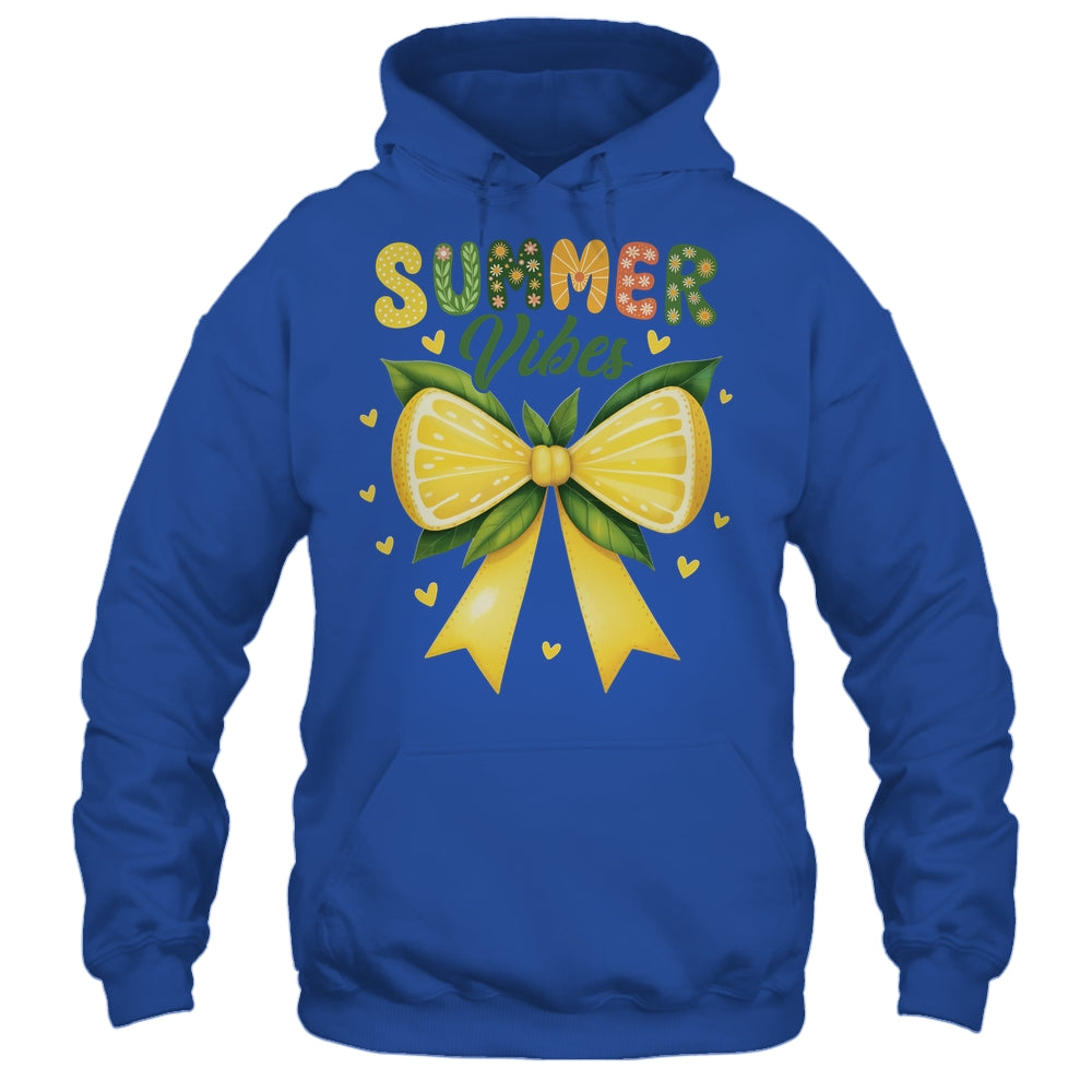 Cute Lemon Tropical Fruits Coquette Bow Summer Vibes Girl Shirt & Tank Top | siriusteestore