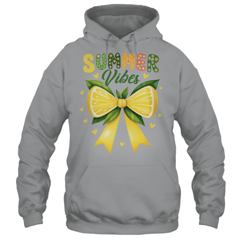 Cute Lemon Tropical Fruits Coquette Bow Summer Vibes Girl Shirt & Tank Top | siriusteestore