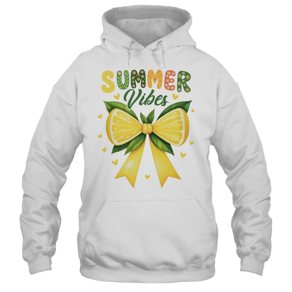 Cute Lemon Tropical Fruits Coquette Bow Summer Vibes Girl Shirt & Tank Top | siriusteestore