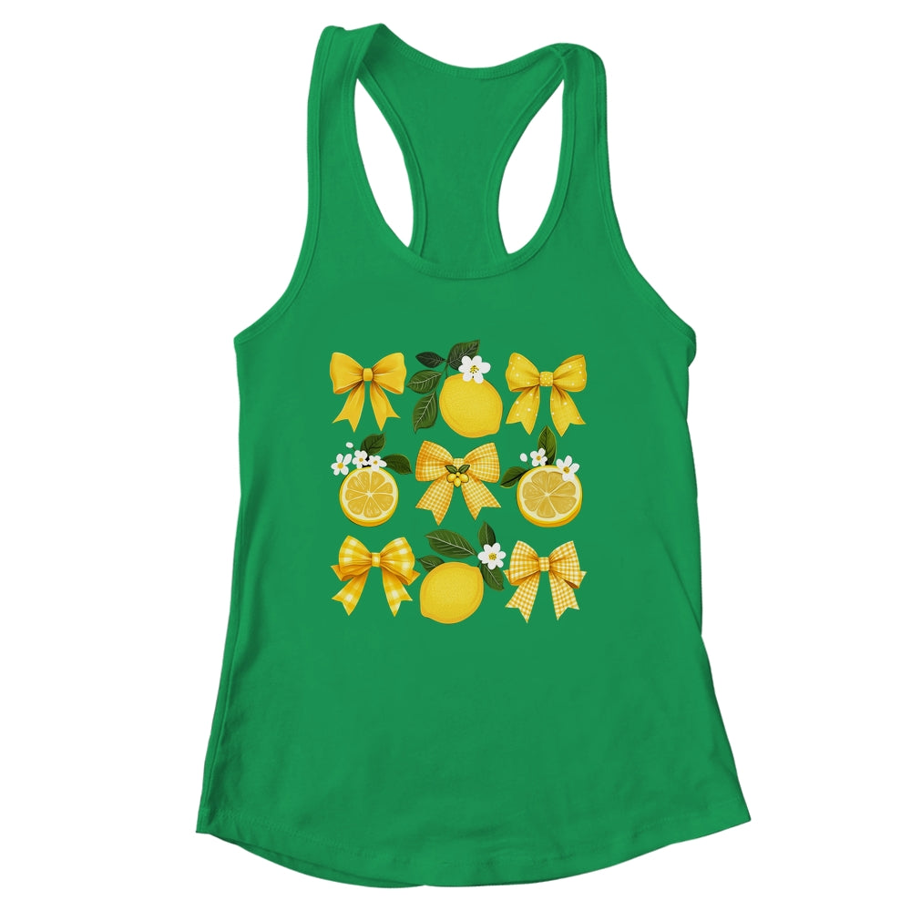 Cute Lemon Tropical Fruits Coquette Bows Summer Girl Women Shirt & Tank Top | siriusteestore