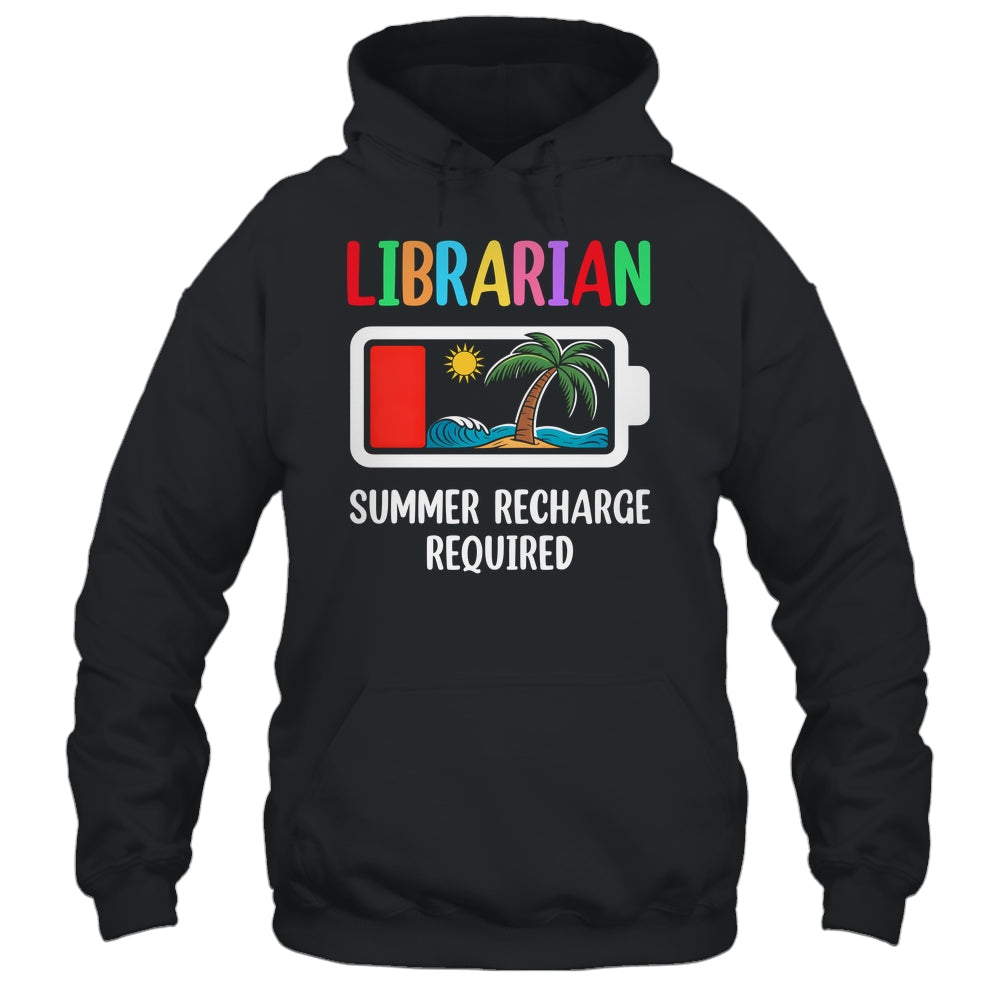 Cute Librarian Summer Recharge Required Last Day Of School Shirt & Tank Top | siriusteestore
