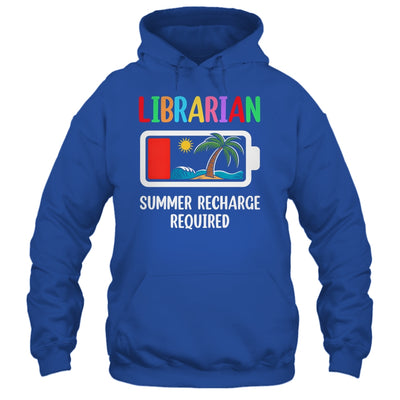 Cute Librarian Summer Recharge Required Last Day Of School Shirt & Tank Top | siriusteestore